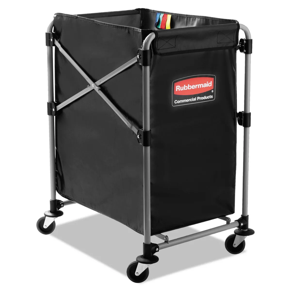 Rubbermaid Commercial Rubbermaid Commercial 1881749 Collapsible X-Cart Steel Four Bushel 20.3" x 24.1" Cleaning — product photo