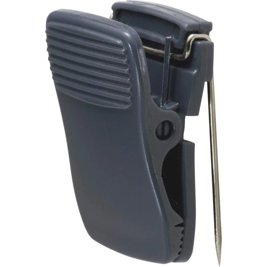 Black plastic cubicle clips in a box of 24