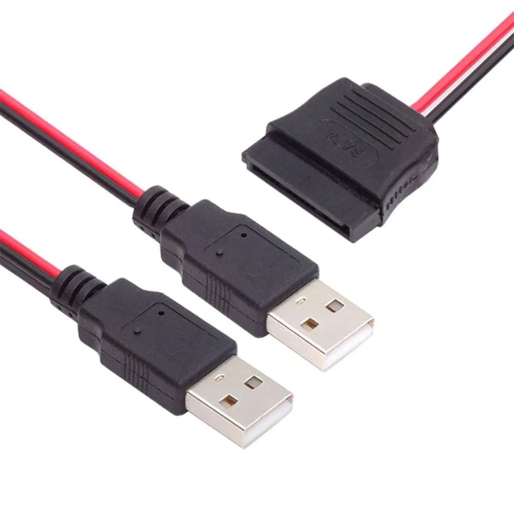 Fervit Fervit Dual USB 2.0 to SATA 15-Pin Power Cable 30cm — product photo
