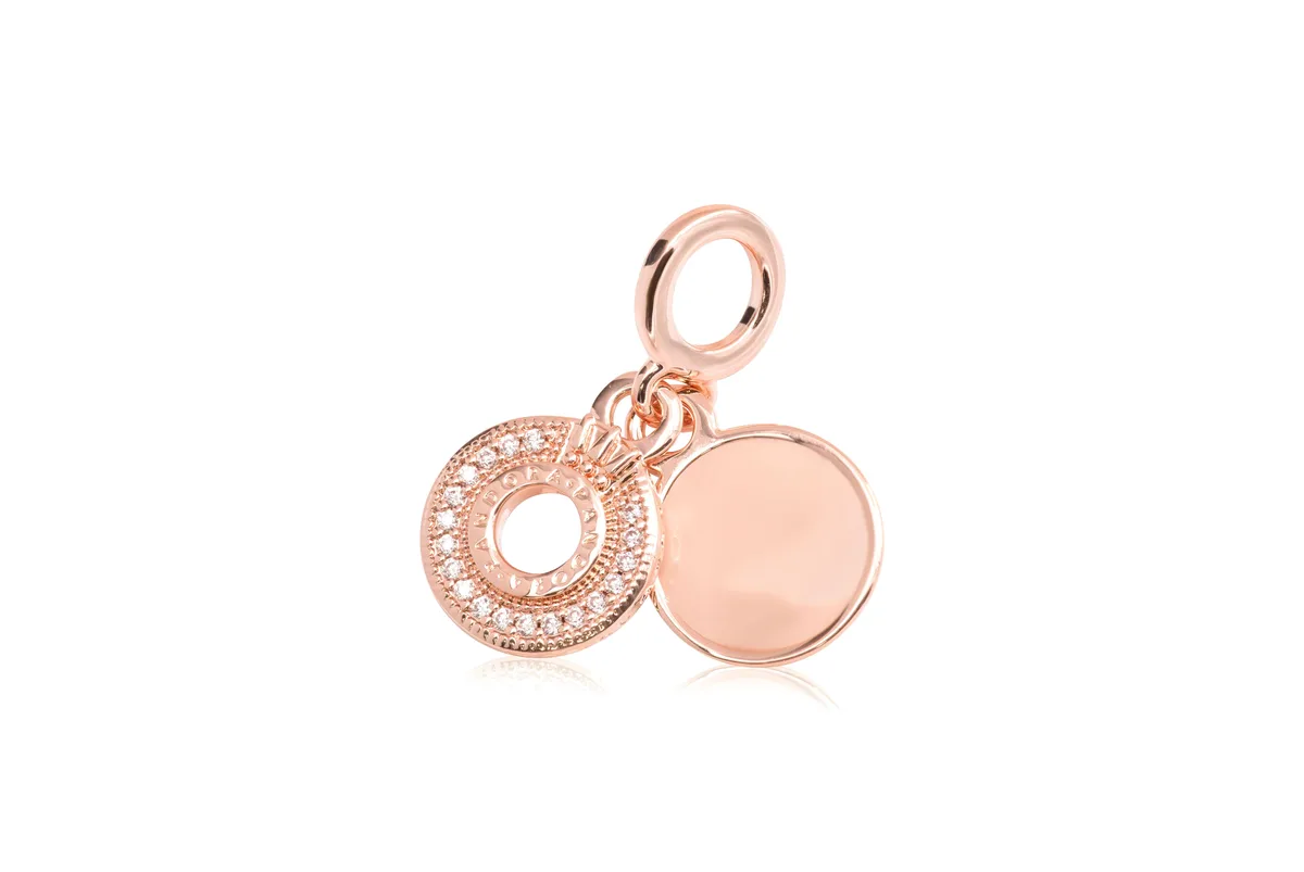 PANDORA PANDORA Sparkling Pave Crown O Dangle Charm Silver 19 CZ — product photo