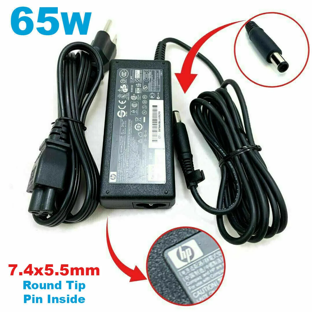 HP HP PPP009C 65W 19.5V 3.33A laptop charger — product photo