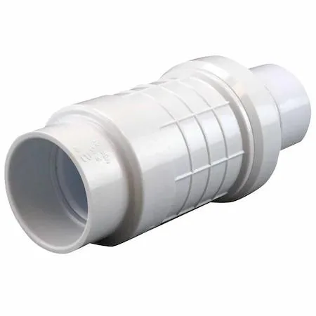 White PVC slide repair coupling cylindrical fitting