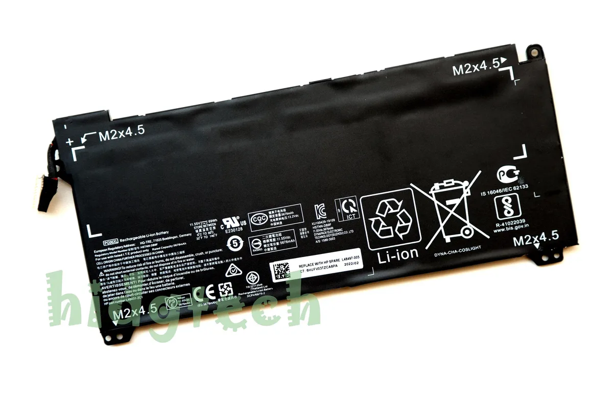 Beisite Beisite PG06XL 69Wh 11.55V laptop battery — product photo