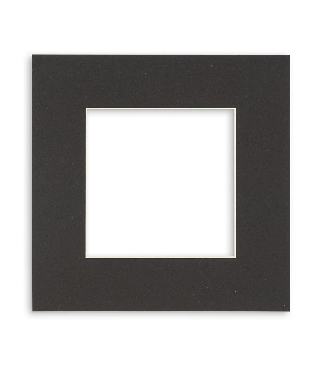 CustomPictureFrames.com CustomPictureFrames.com Black 16x16 White Core Mat for 12x12 Photos — product photo