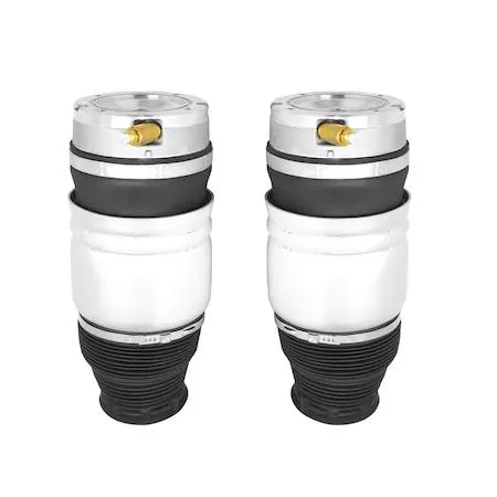 Pair of black rubber air spring bags for front suspension