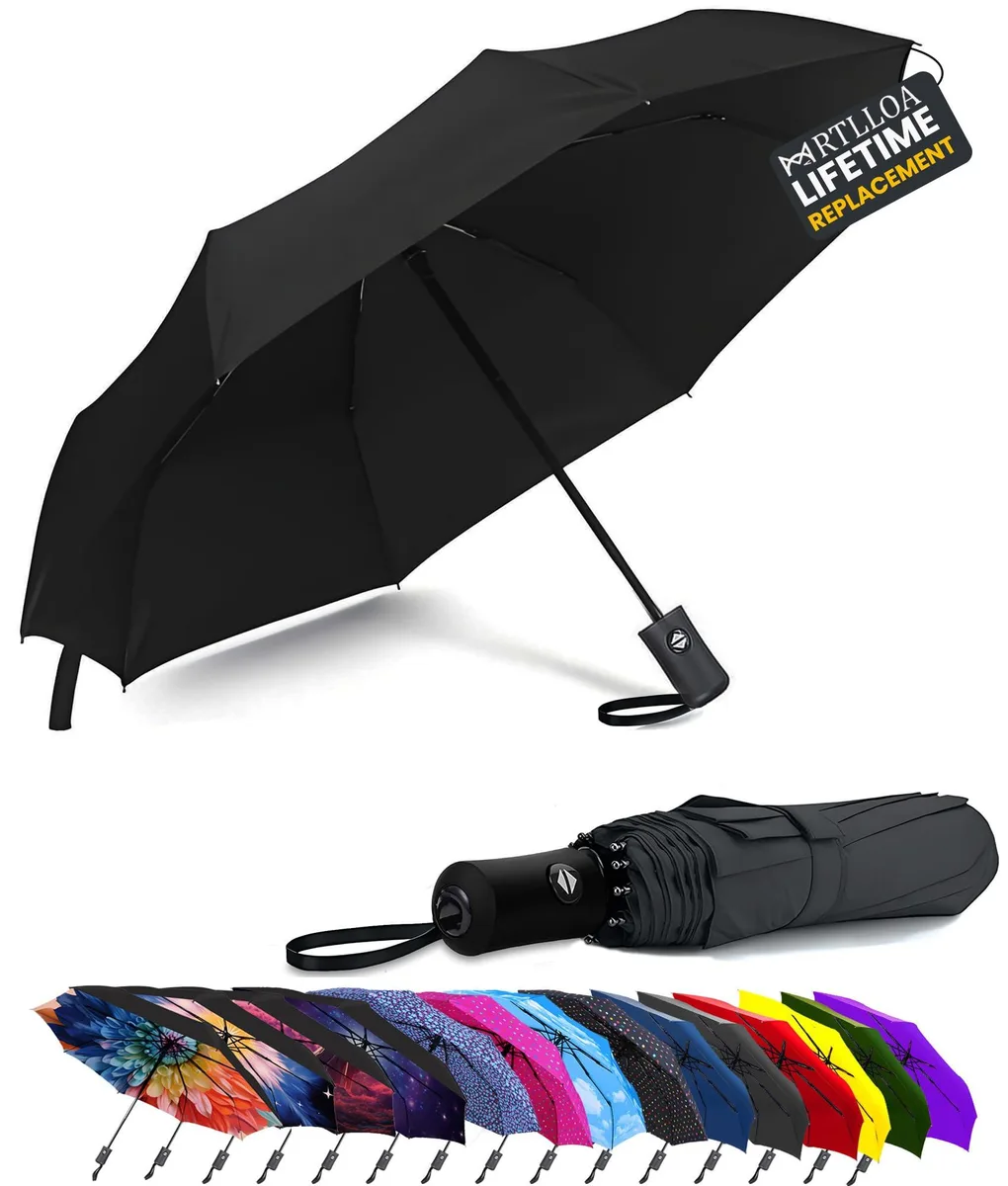  MRTLLOA MC-Black 42 Inch Auto Open Umbrella Black — product photo