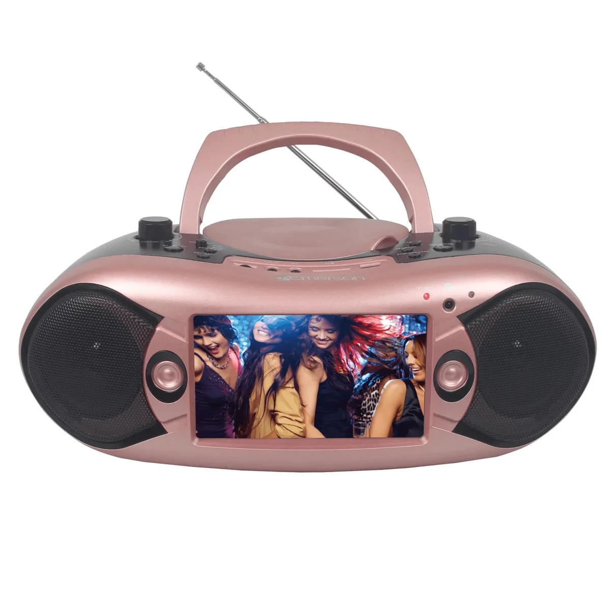 Emerson Emerson 7" DVD Boombox ATSC TV Bluetooth Rose Gold — product photo
