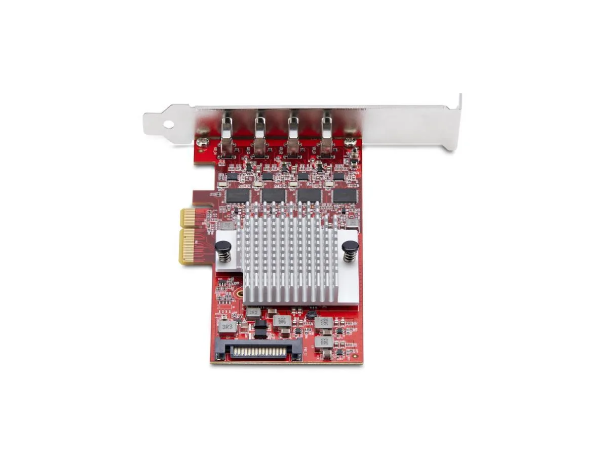STARTECH STARTECH P10Q4C-USB-CARD 4-port USB 3.2 10Gbps PCIe 3.0 expansion card — product photo