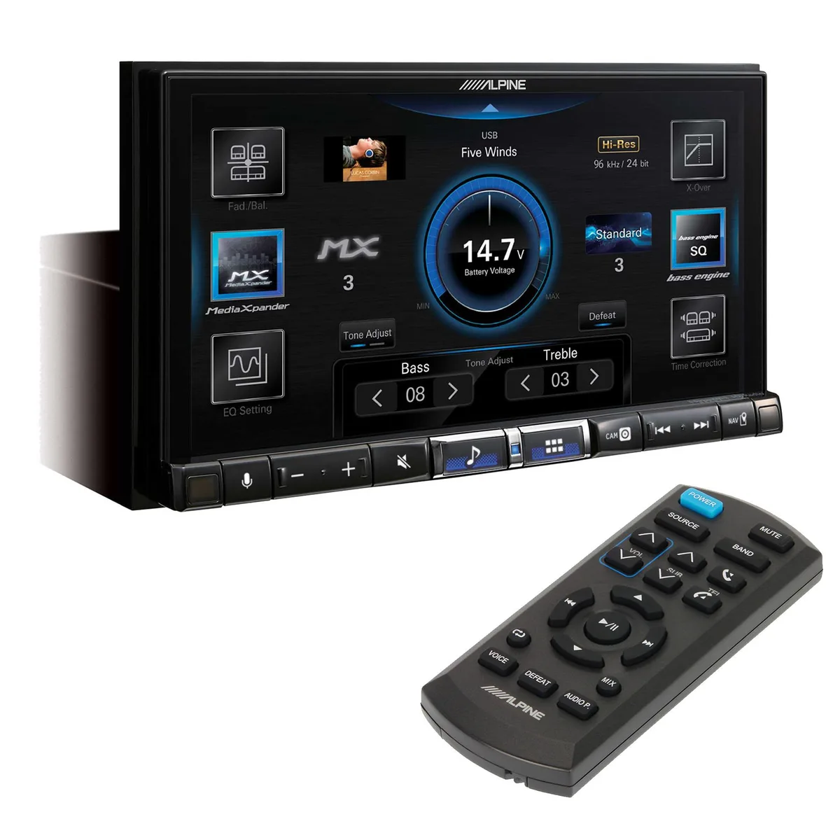 Alpine Alpine iLX-507 7" Multimedia Receiver & RUE-4360 Remote Bundle — product photo