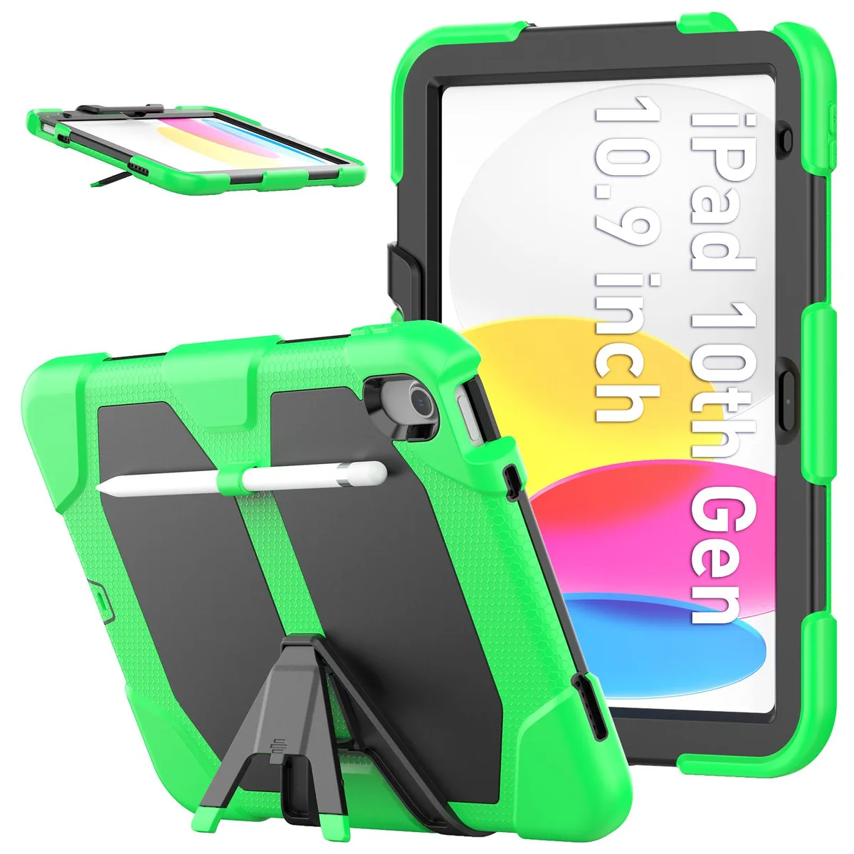 Werleo Werleo A2696 iPad 10th Gen 10.9 2022 rugged case Green — product photo