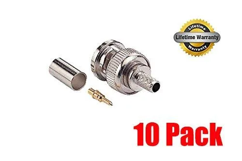 iMBAPrice iMBAPrice Professional RG59/62 BNC Male Crimp-On Connector 10pcs — product photo