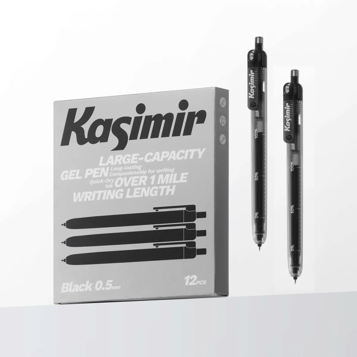Kasimir Rollerball Pen 0.5 mm Black Metal 12 Pack — product photo