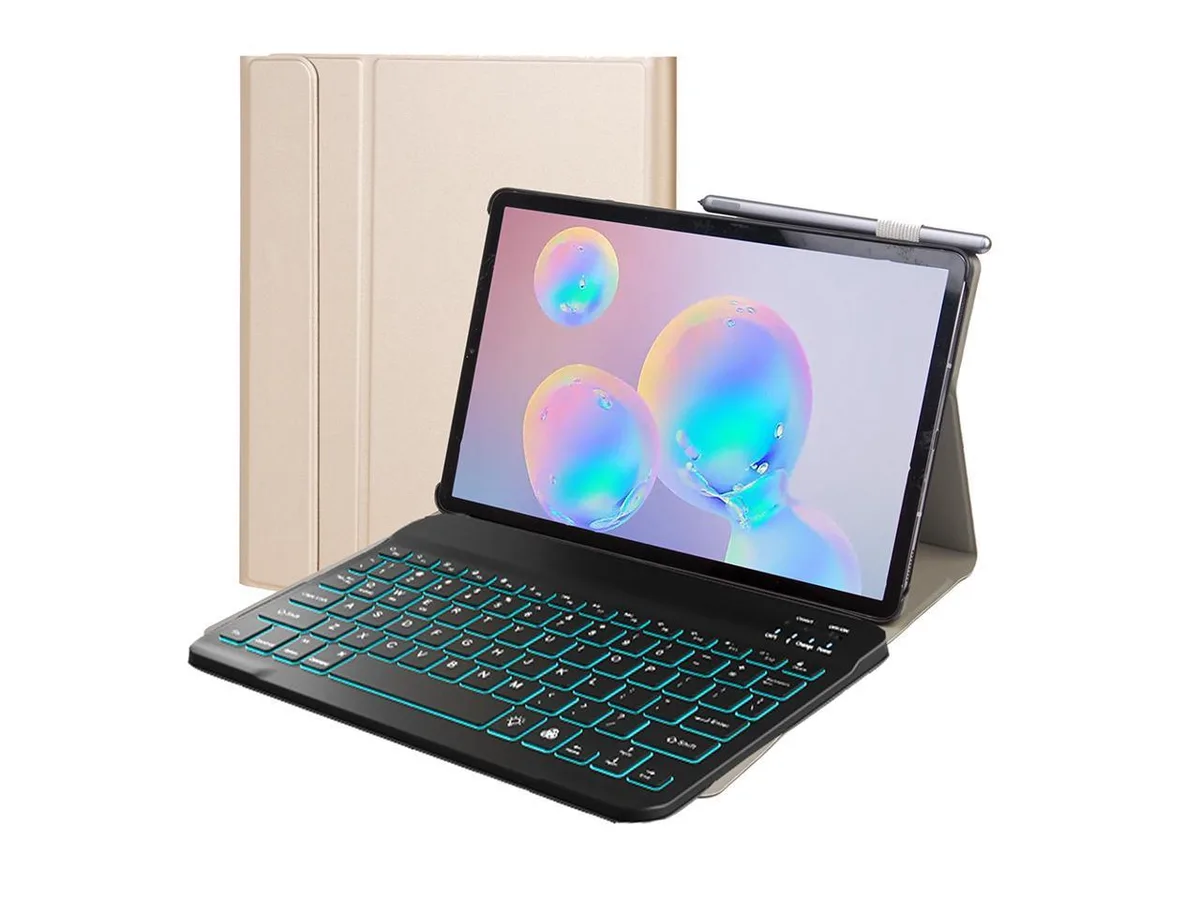 BONAEVER BONAEVER SM-T500 Keyboard Case for Galaxy Tab A7 10.4 2020/2022 Gold — product photo