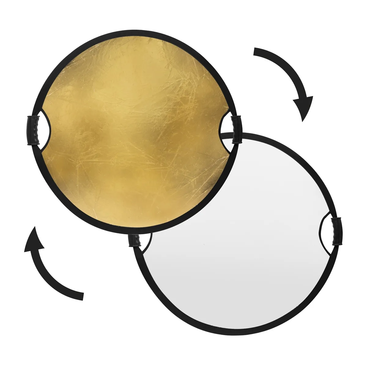 Glow Edge Glow Edge 32" Circular Collapsible Reflector Gold/White with Handles — product photo