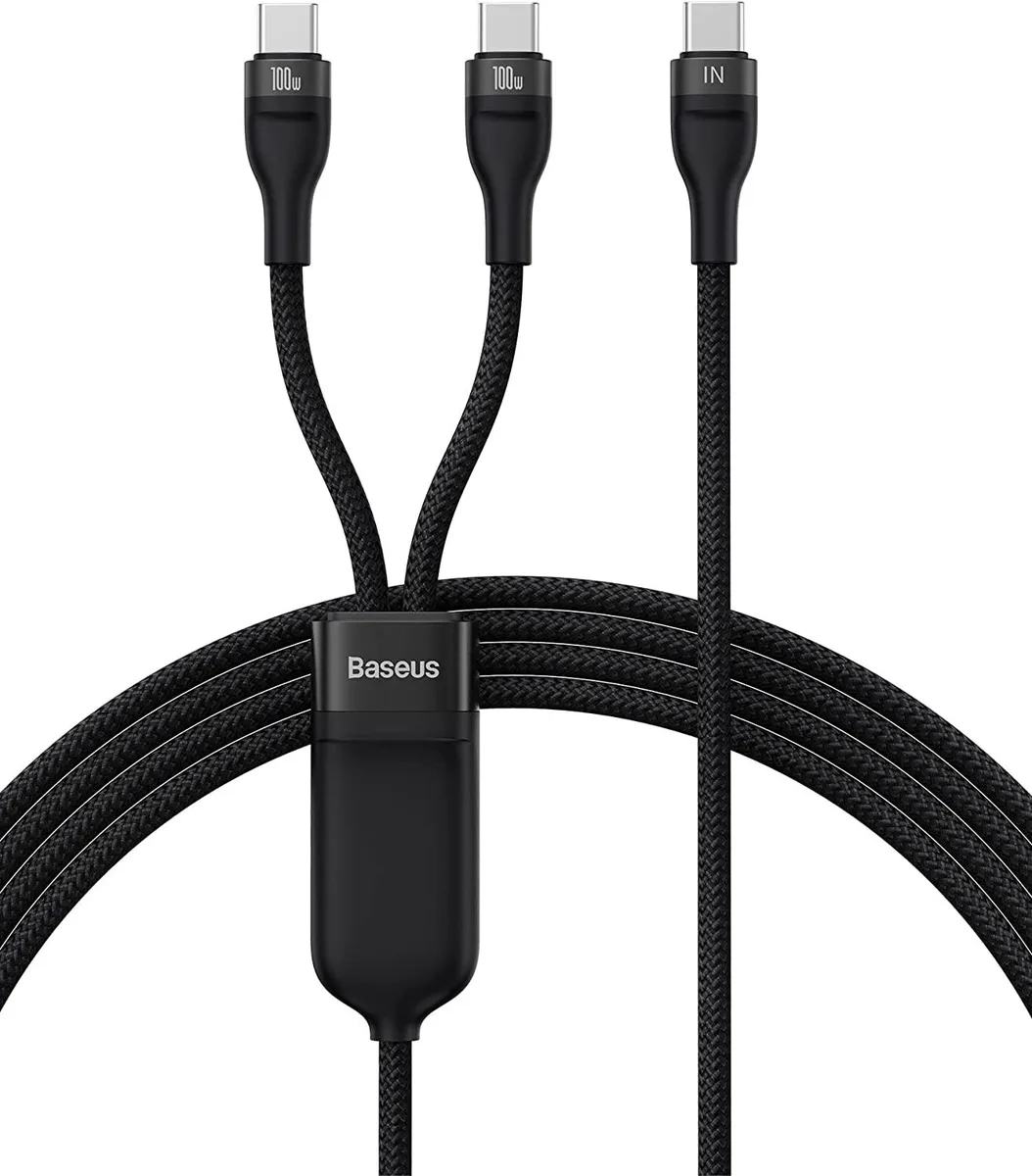 BUCIER BUCIER USB C Cable 100W 4.9FT 5A 2 in 1 Nylon Braided — product photo