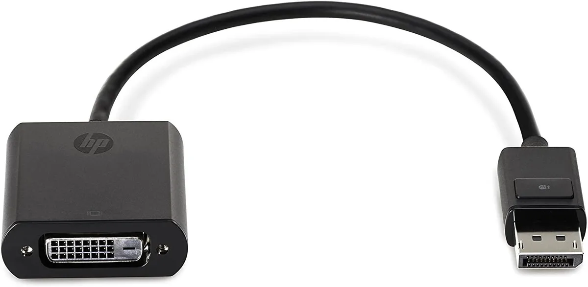 HPE HPE DisplayPort to DVI Video Cable Adapter 6" 1920 x 1200 Black — product photo