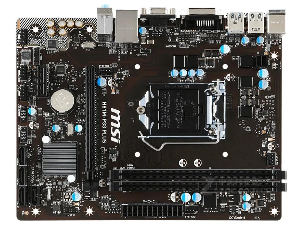 MSI MSI H81M-P33 PLUS 16GB DDR3 LGA 1150 Intel motherboard — product photo