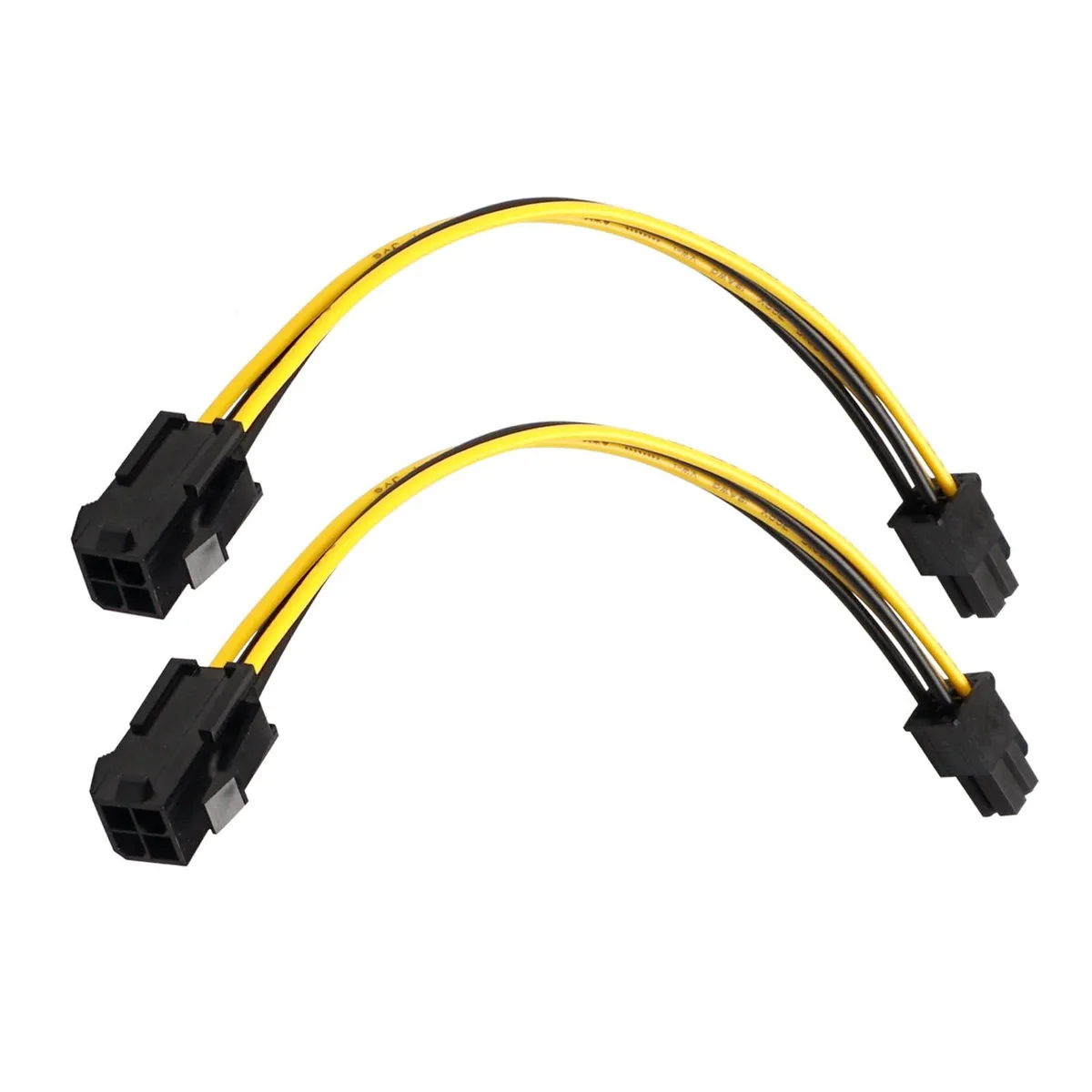  SIWOAXA 4 Pin P4 CPU Power Extension Cable 8 Inch 2 Pack — product photo