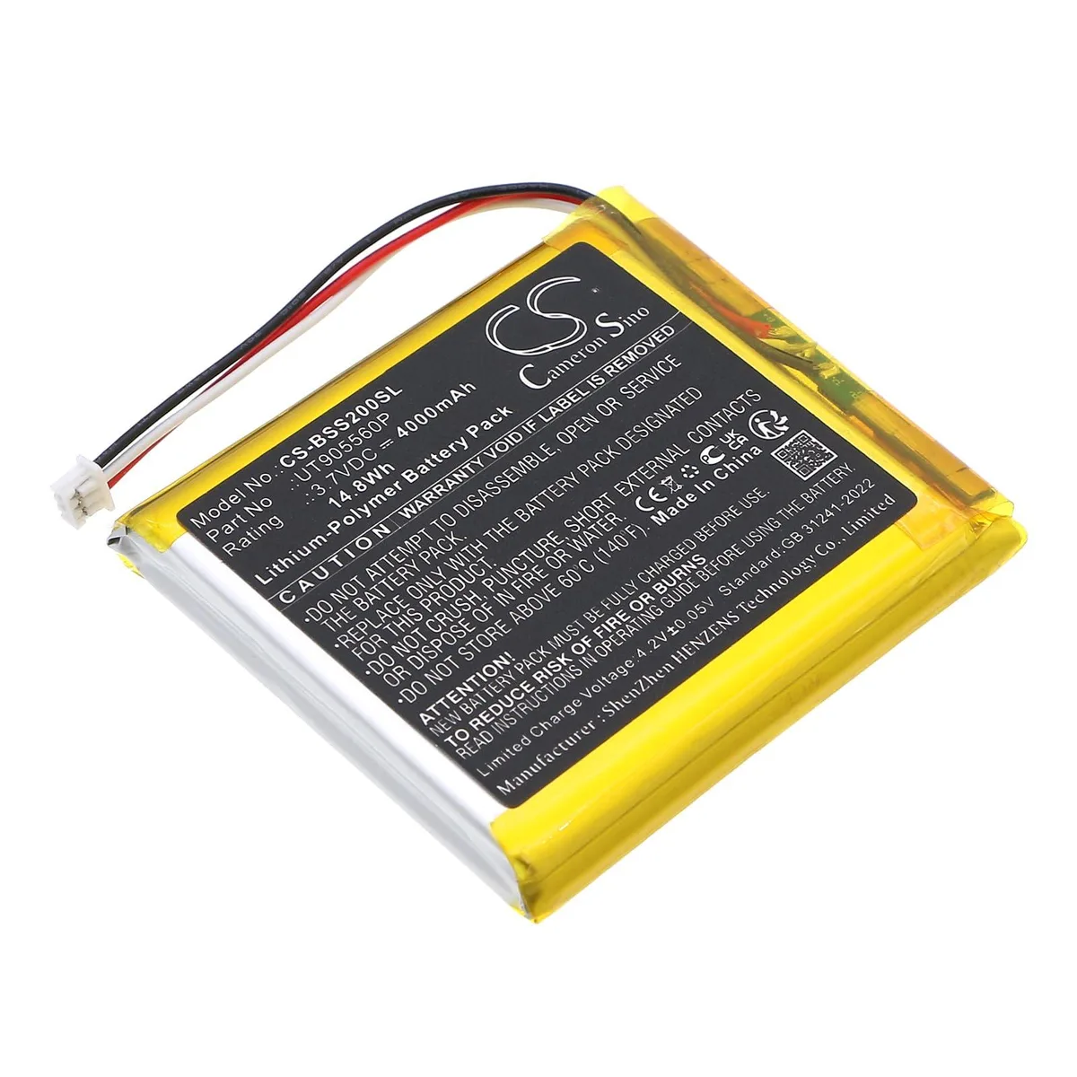  FYIOGXG Concept VP4135 VP4201 5-pin 4000mAh 3.7V 14.8Wh standard battery — product photo
