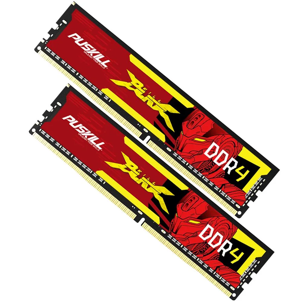 PUSKILL PUSKILL 16GB (2x8GB) DDR4 2666MHz CL19 1.2V Black UDIMM desktop RAM — product photo