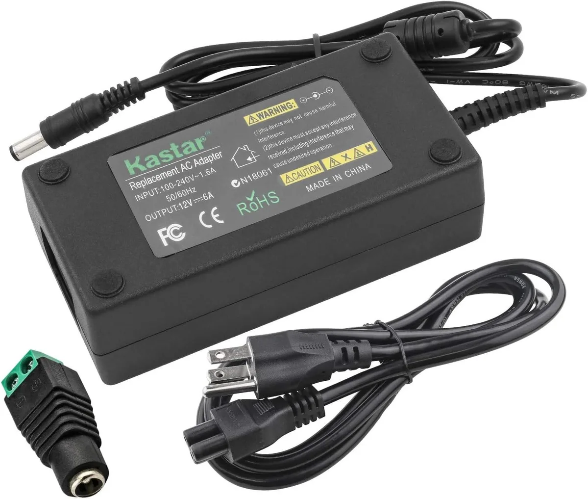 BASEUS BASEUS AC Adapter 12V 6A 72W 5.5×2.5mm Tip — product photo