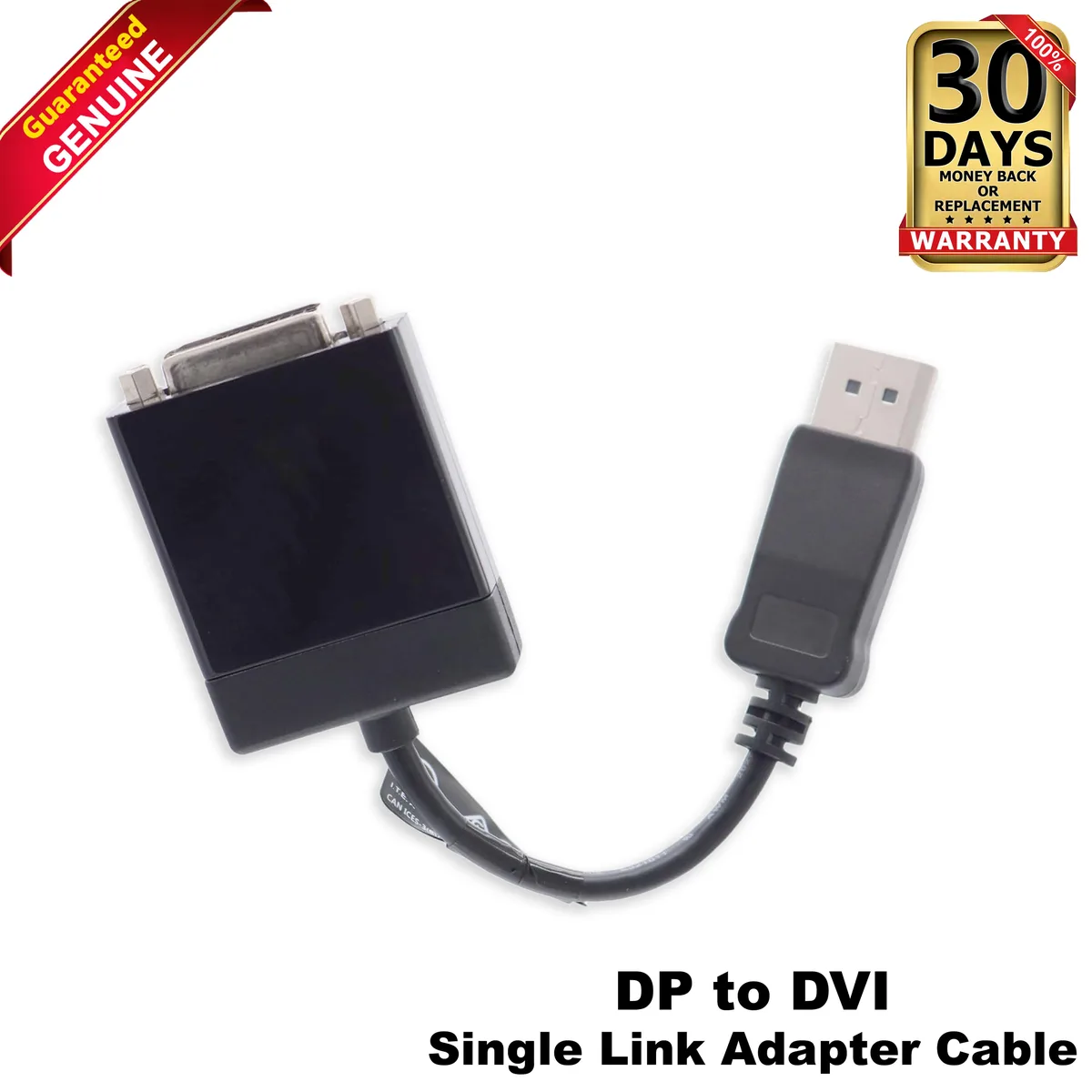 DELL DELL DP to DVI Single Link Adapter Cable 27KKH laptop replacement part — product photo