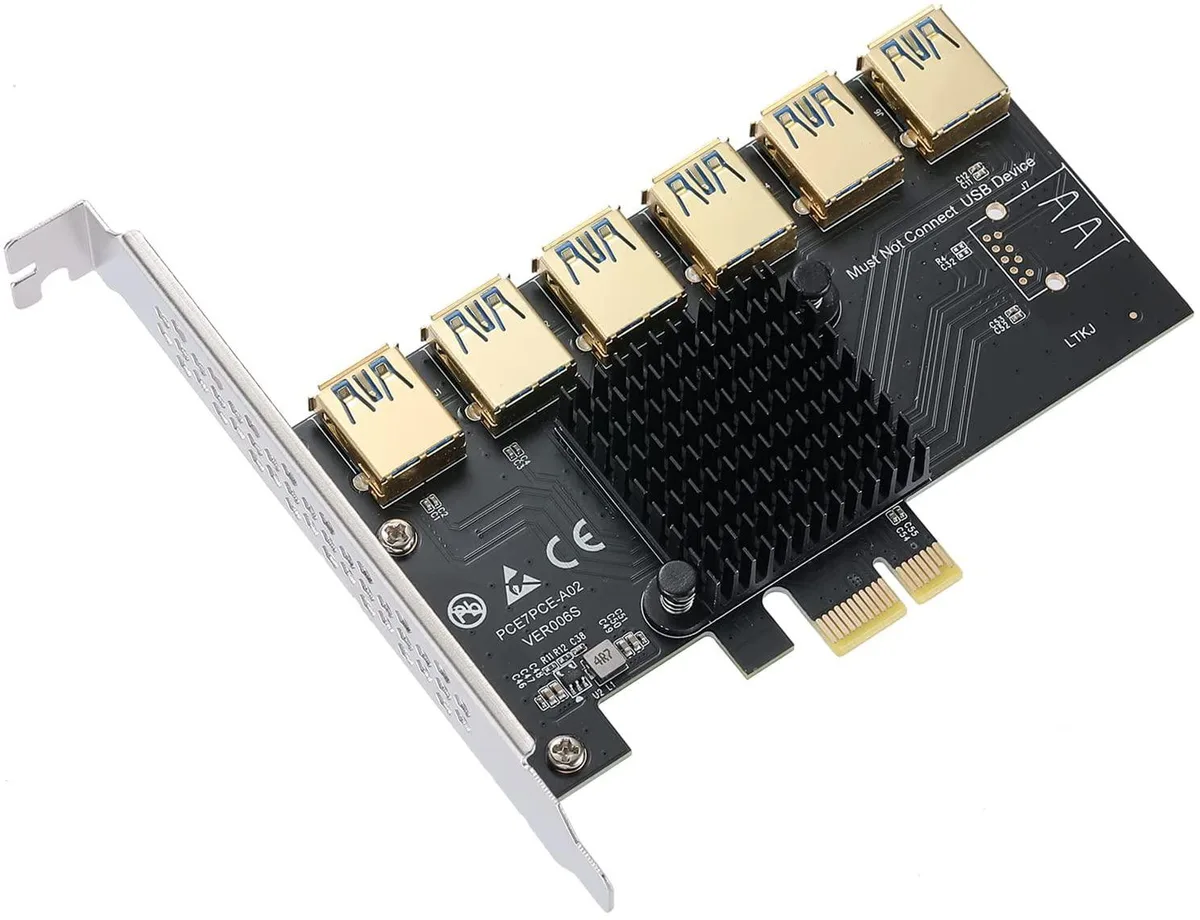 myVolts myVolts PCI-E 1 to 6 USB 3.0 Riser Card — product photo