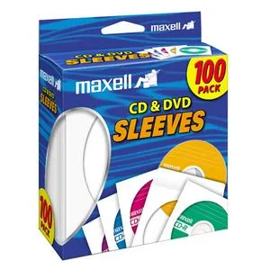 maxell maxell 190133 CD-402 DVD sleeves 100 pack — product photo