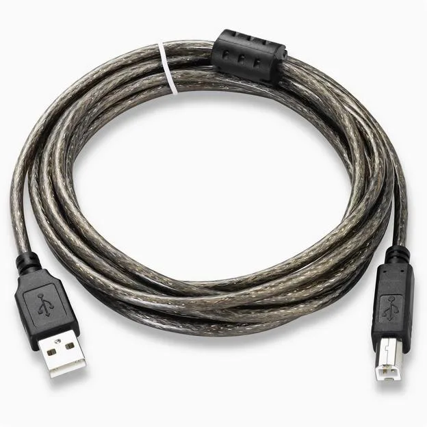 Enfain Enfain USB 2.0 printer cable transparent brown 5 m — product photo