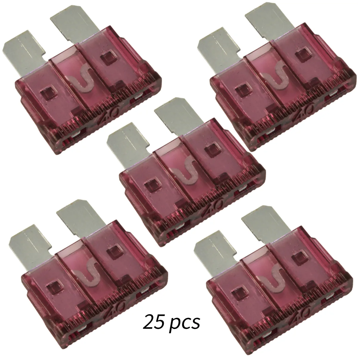 The Wires Zone The Wires Zone ATC40A-25 40A ATC Blade Fuses Pack of 25 — product photo