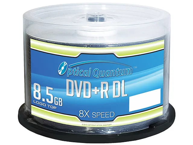 VinPower VinPower OQDPRDL08LT 8.5GB 8X DVD+R DL 50 spindle logo top — product photo