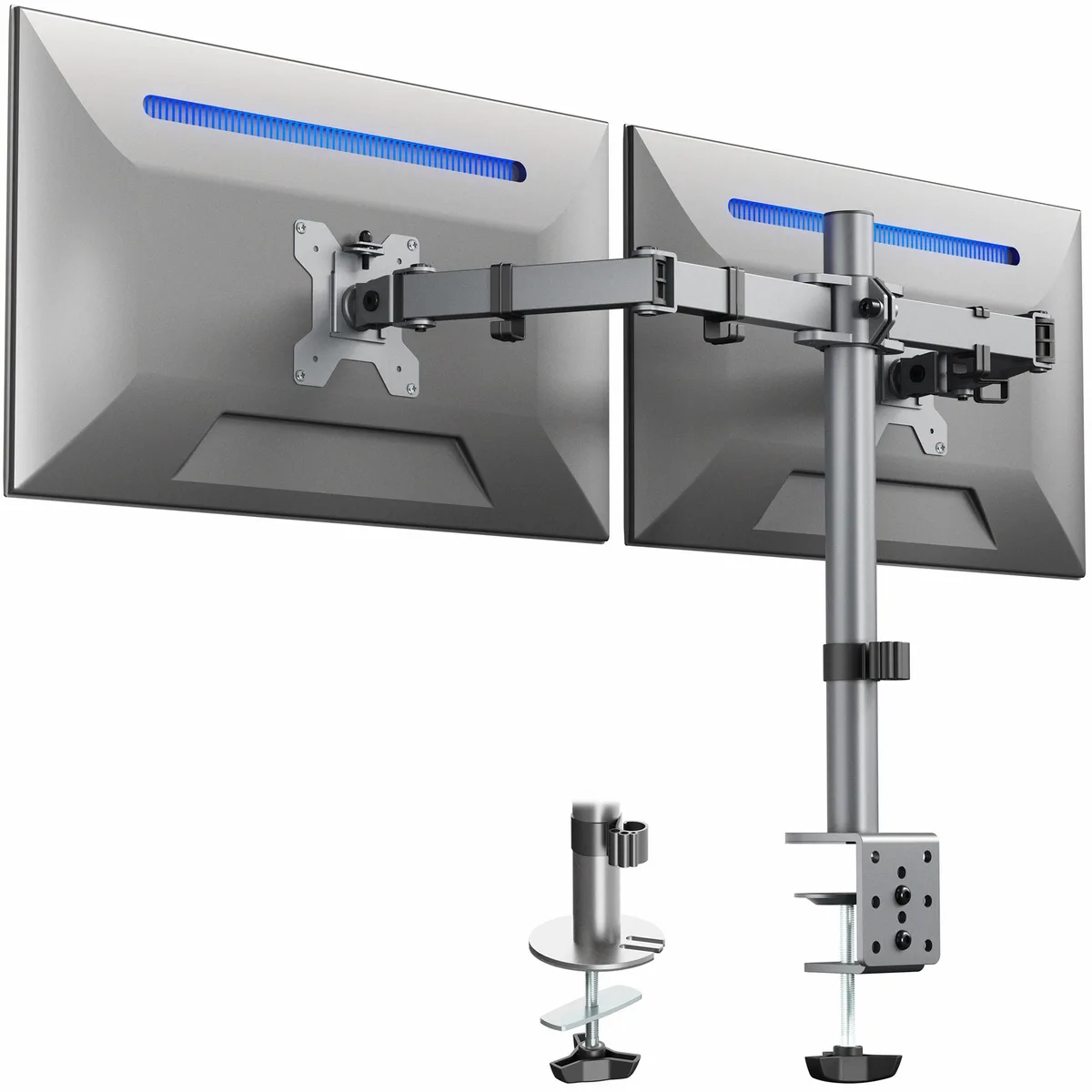 VIVO VIVO Dual Monitor Desk Mount Stand Gray 13-30" 22 lbs — product photo