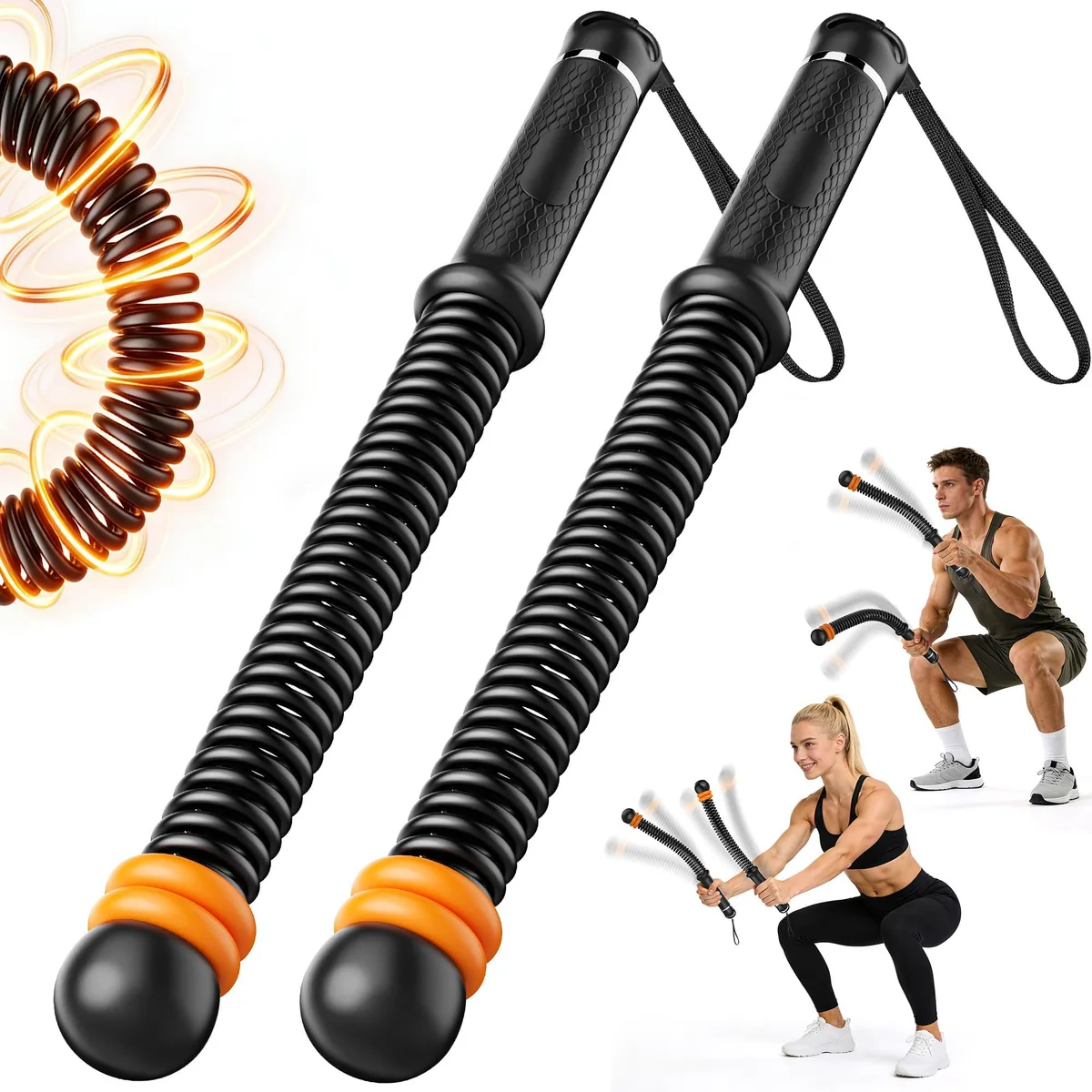  Upgrade Weighted Ropeless Battle Rope 4.2mm Steel Black — product photo