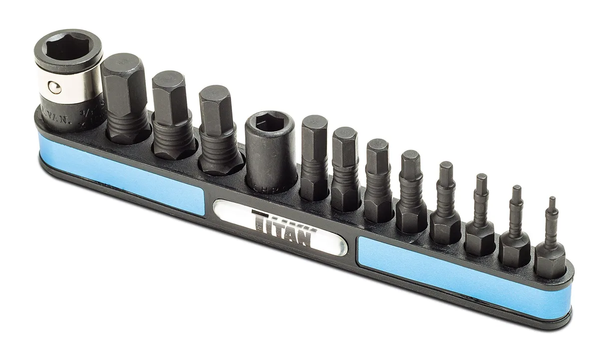 Titan 16038 13-Piece Metric Impact Hex Bit Set — product photo