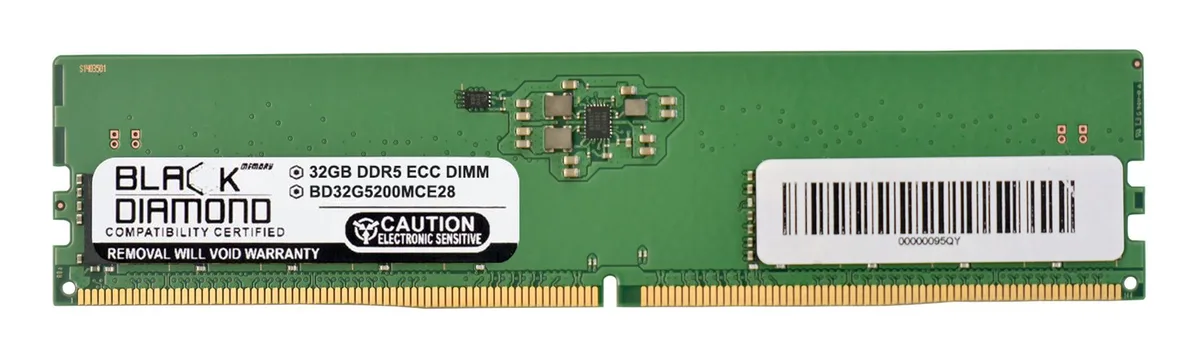 Black Diamond Memory Black Diamond Memory BD32G5200MCE28 32GB DDR5 5200 ECC memory upgrade — product photo