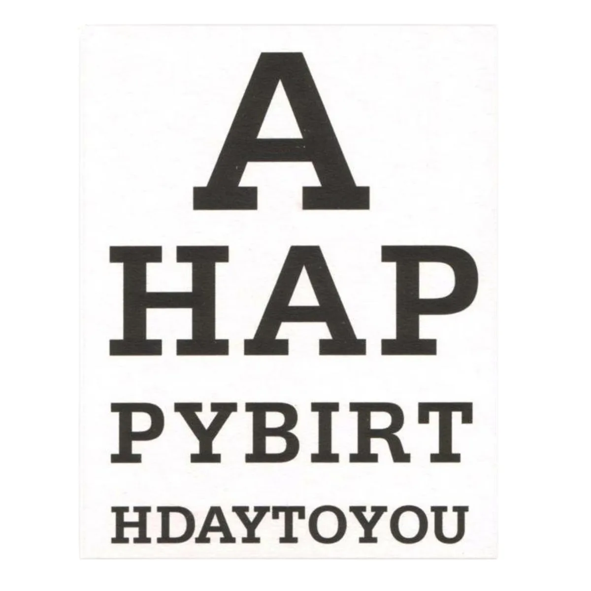 FindTape FindTape Lisa Jones Studio Lithograph Print Card Happy Birthday Eye Test JLET — product photo