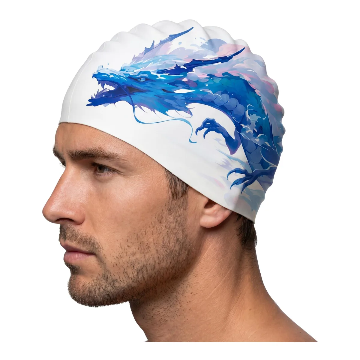  Shuiqiuqian Swimming Cap Silicone Pink Adult — product photo