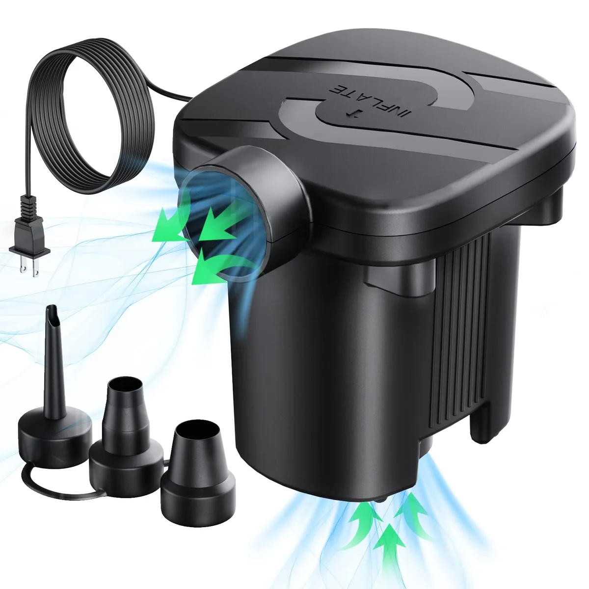  MAACLOUD GR-109-U ball pump AC110-120V 3 nozzles 2.8x2.3x3.8in 40in cord — product photo