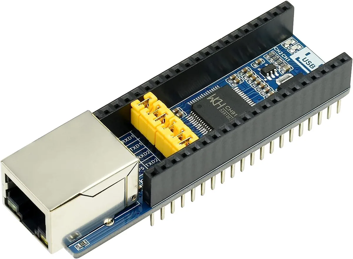 WaveShare WaveShare Ethernet to UART Converter for Raspberry Pi Pico 10/100M 2-CH — product photo