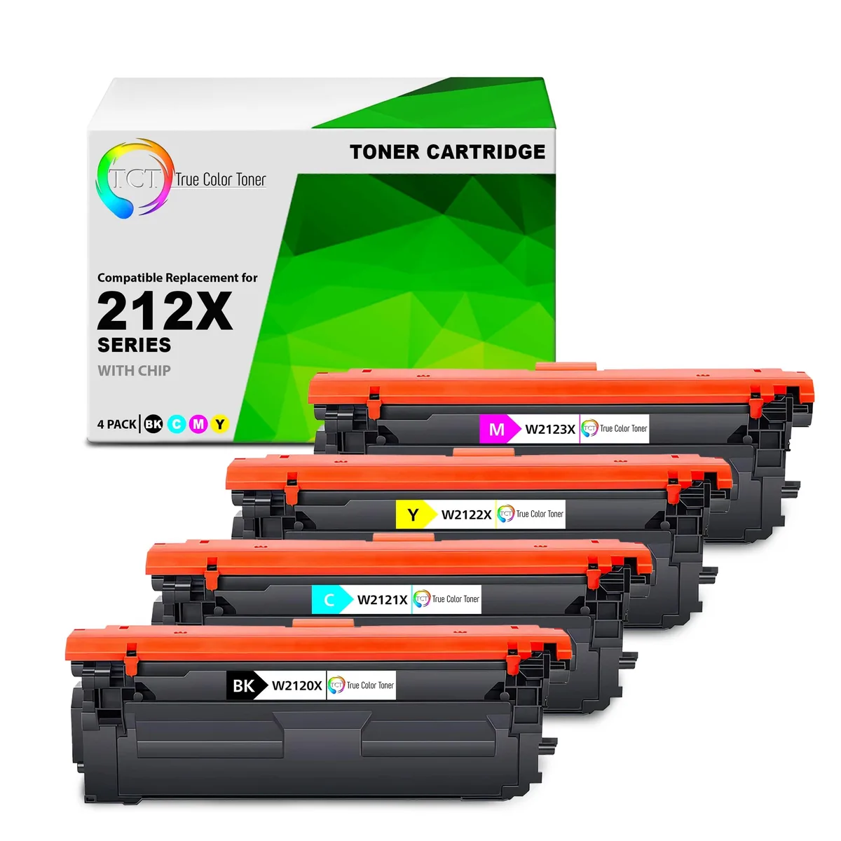 True Color Toner True Color Toner 212X 4-Pack Toner Cartridge (W2120X W2121X W2122X W2123X) — product photo