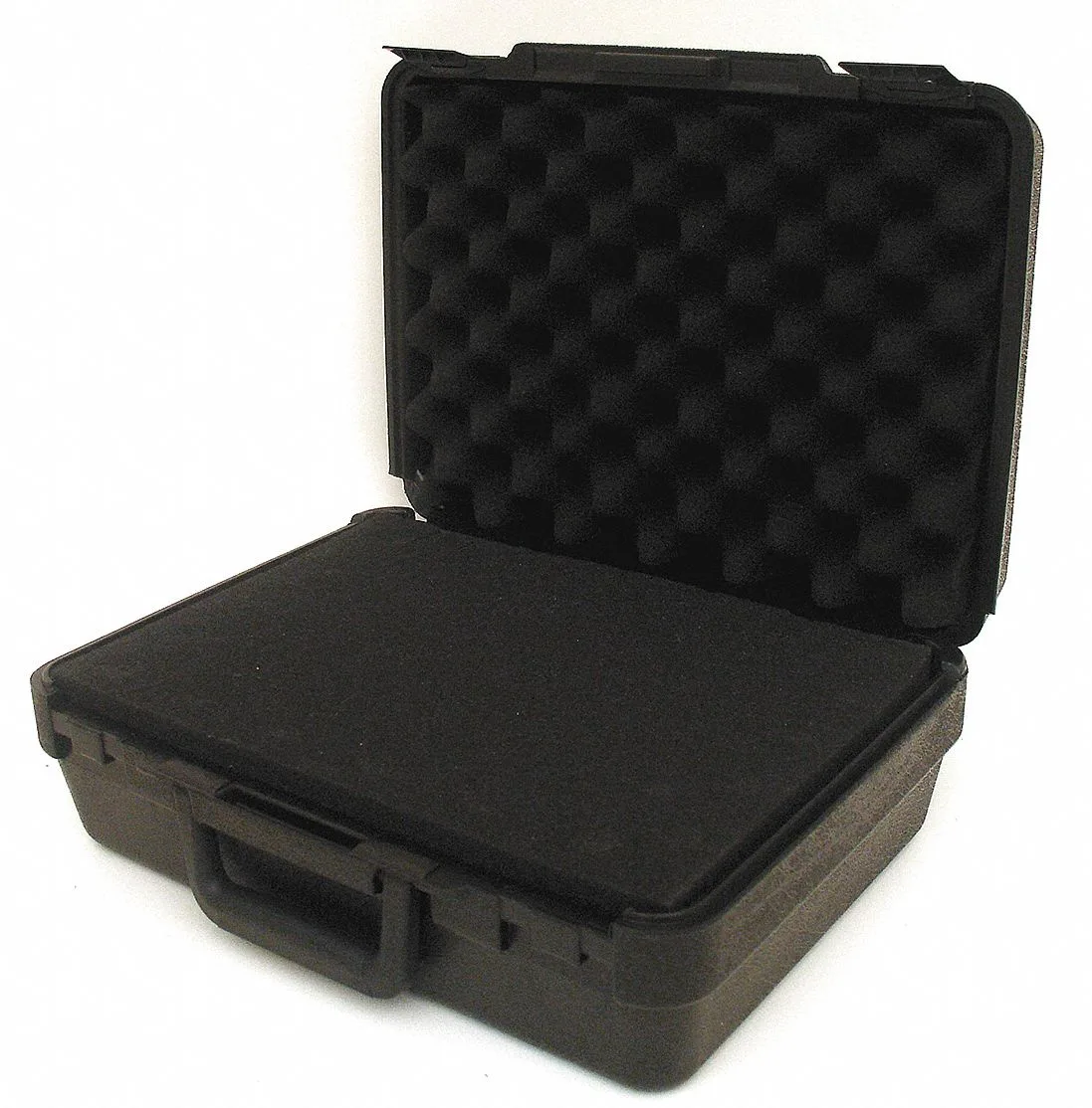 Black rectangular protective case with textured finish and carry handle