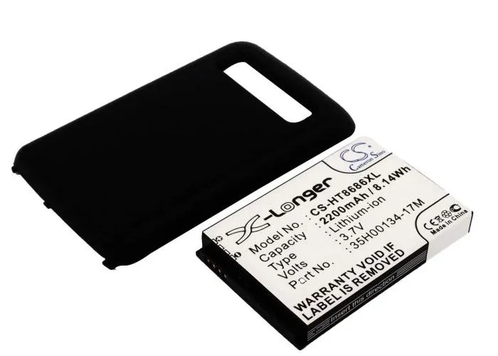 Rectangular smartphone replacement battery with gold contacts and Cameron Sino branding