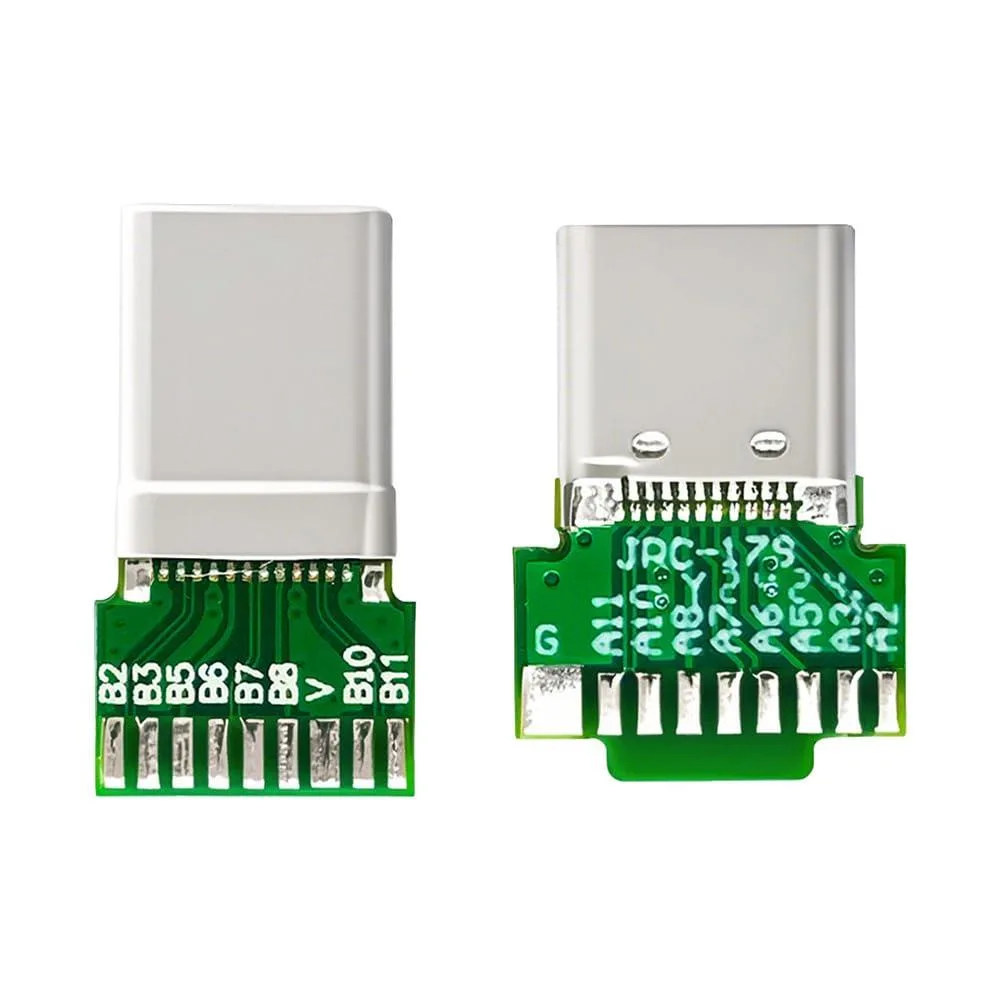 Vszerda Vszerda USB-C Solder Connector Male &amp; Female 18-pin 10Gbps 65W 2pcs — product photo