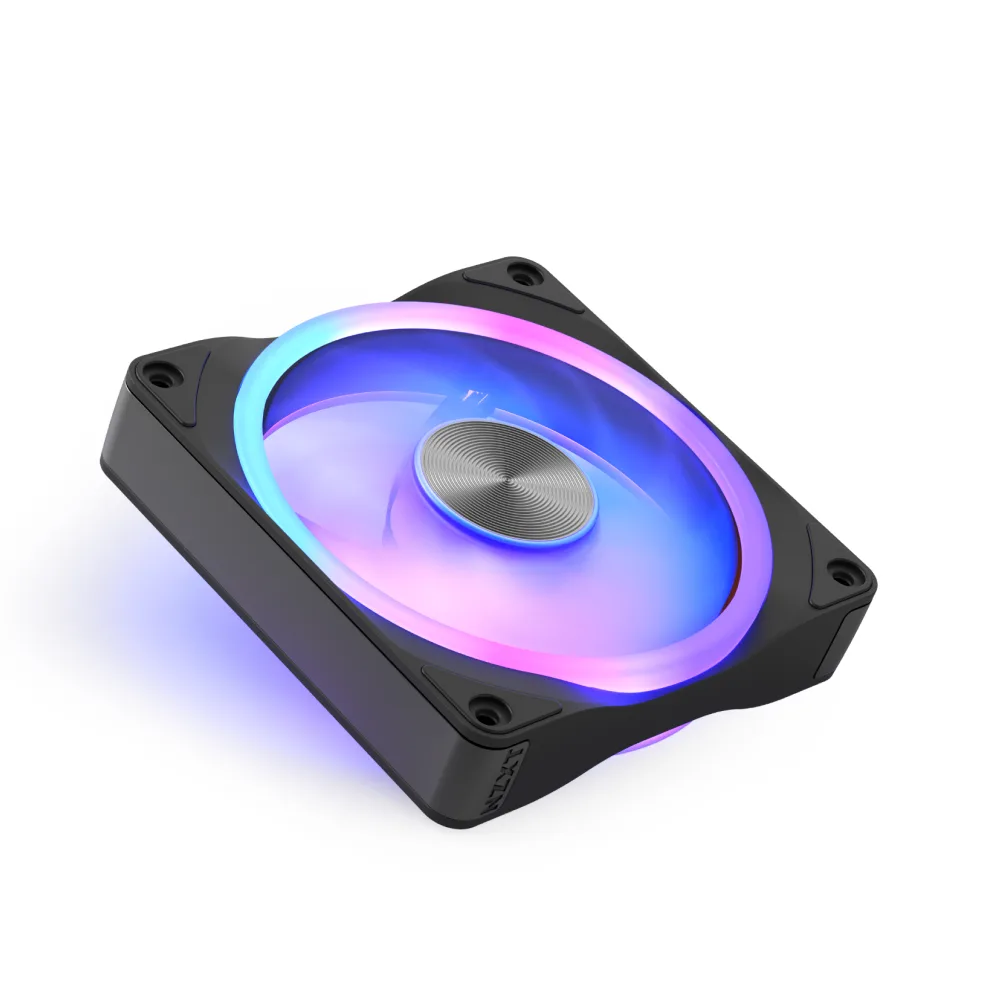 NZXT NZXT RF-E12US-BA 120mm case fan 11 blades 32 RGB 500-2250 RPM 60 CFM 2.4 mmH2O 32.2 dBA — product photo
