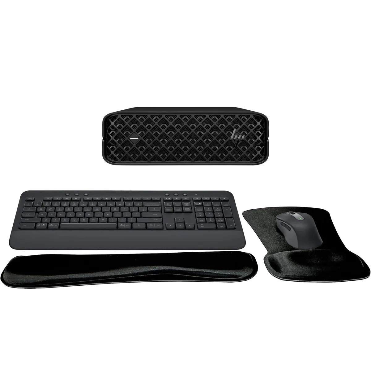 HP HP Z2 Mini G9 Workstation i7-14700 16GB 512GB Windows 11 Pro desktop PC with MK650 keyboard mouse set — product photo