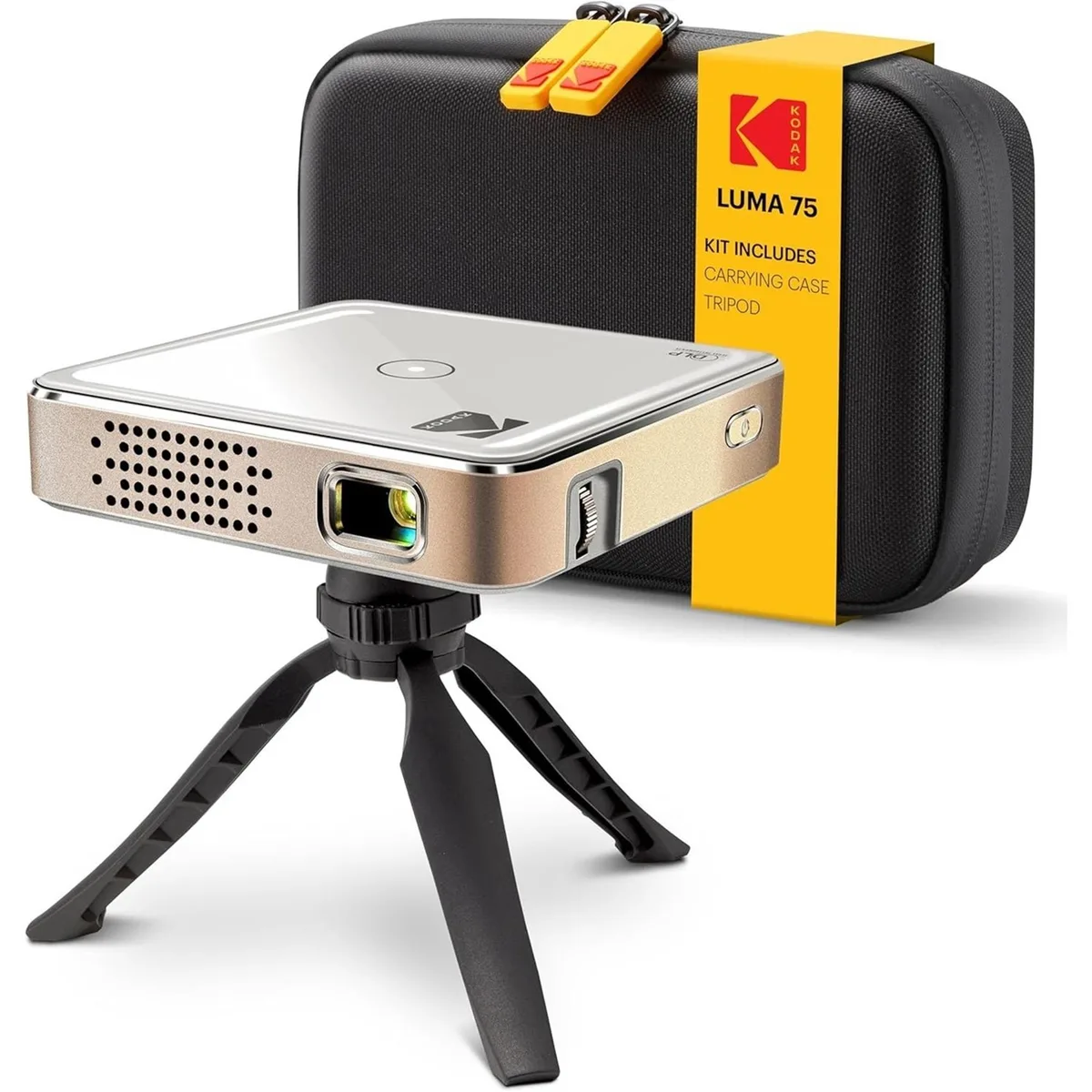 Kodak Kodak Luma 75 Ultra Mini Projector with Carrying Case &amp; Tripod (White) — product photo