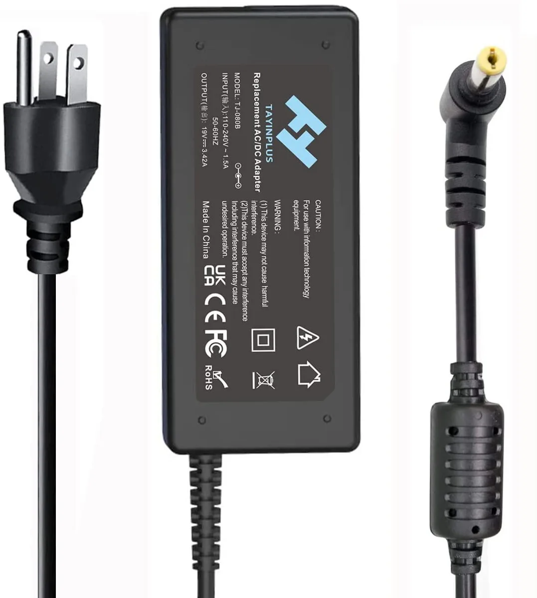 myVolts myVolts 19V 3.42A 65W AC Adapter 5.5x1.7mm — product photo