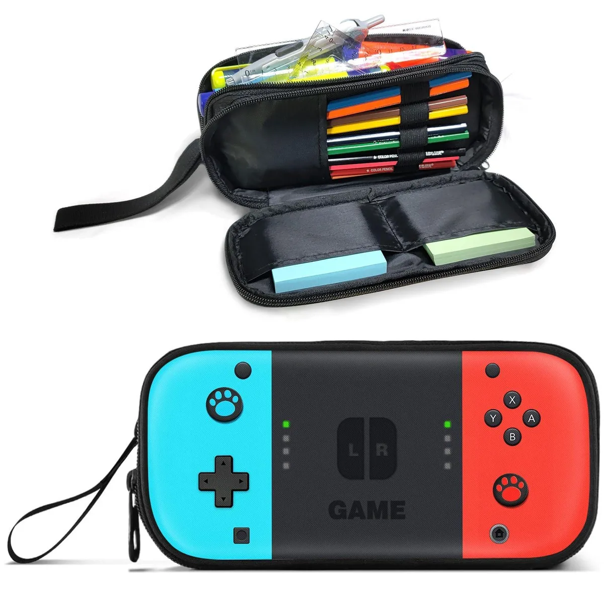  JIRAIKEI YTXBS-010 illustration pencil case blue 2.6 in x 9 in x 4 in — product photo