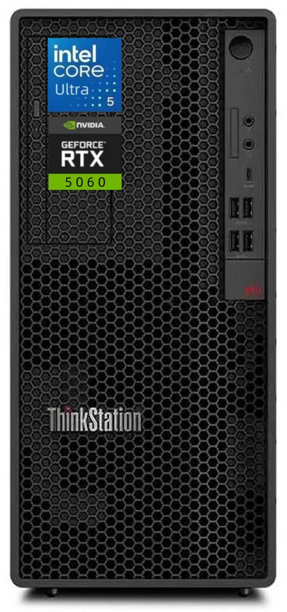 Lenovo Lenovo ThinkStation P2 Gen 2 Tower Intel Core Ultra 5 225 RTX 5060 64GB DDR5 2TB SSD Win 11 Pro — product photo