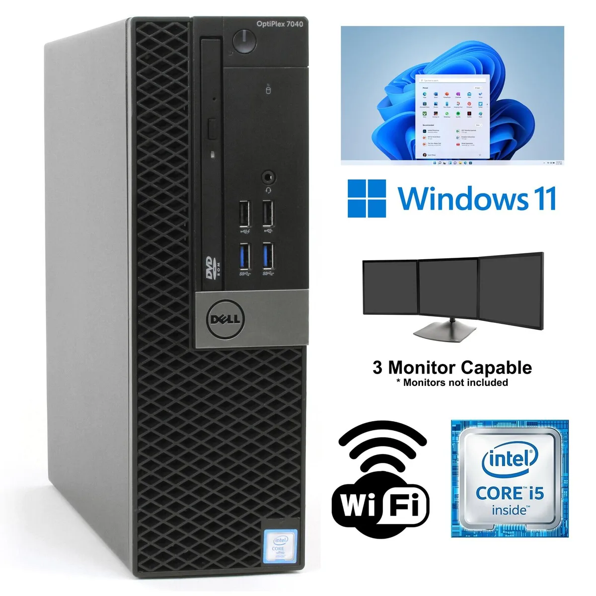 DELL Dell OptiPlex 7040 SFF i5-6500 16GB 128GB SSD Wi-Fi Windows 11 Pro — product photo